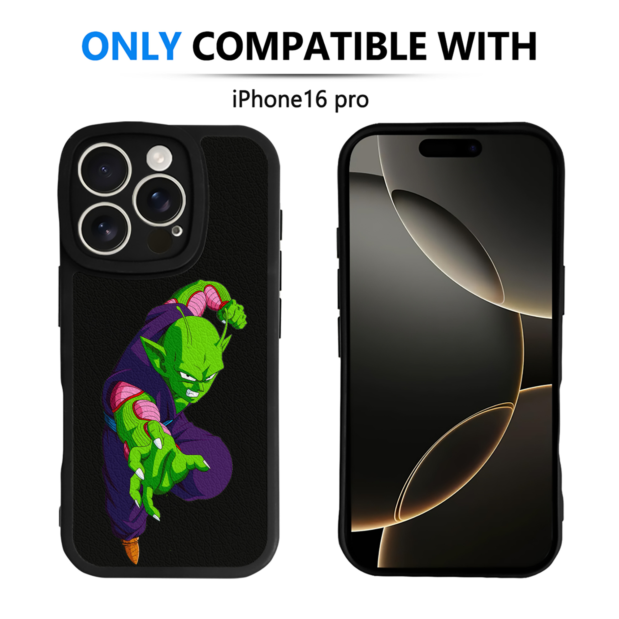 （画像用） ドラゴンボール ピッコロ DRAGON BALL Piccolo 【iPhone 16シリーズ対応】シリコンスマホケース（レザー調） 材質：シリコン